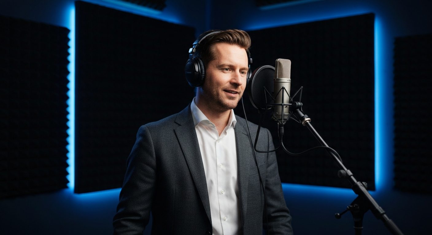 Recording narration in the studio